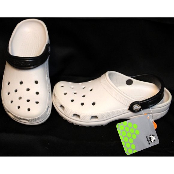 Crocs B Quality Classic Clogs Unisex Chocolate White Shoes size M6/W8 NWT - Picture 1 of 9